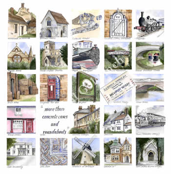 Old Milton Keynes alphabet print